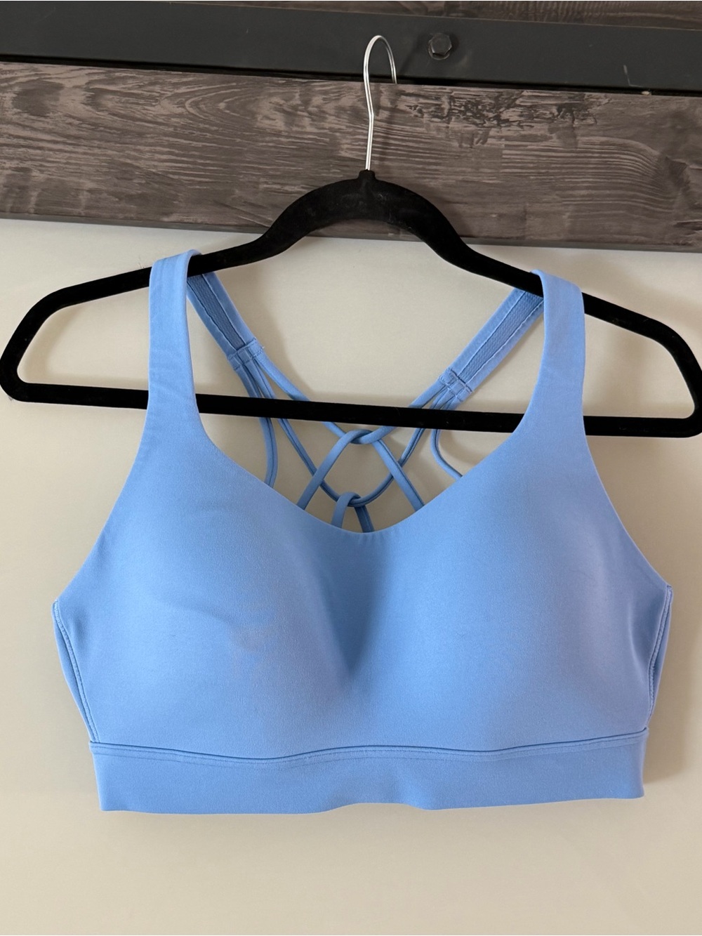 Athleta Powder Blue Crisscross Back Sports Bra